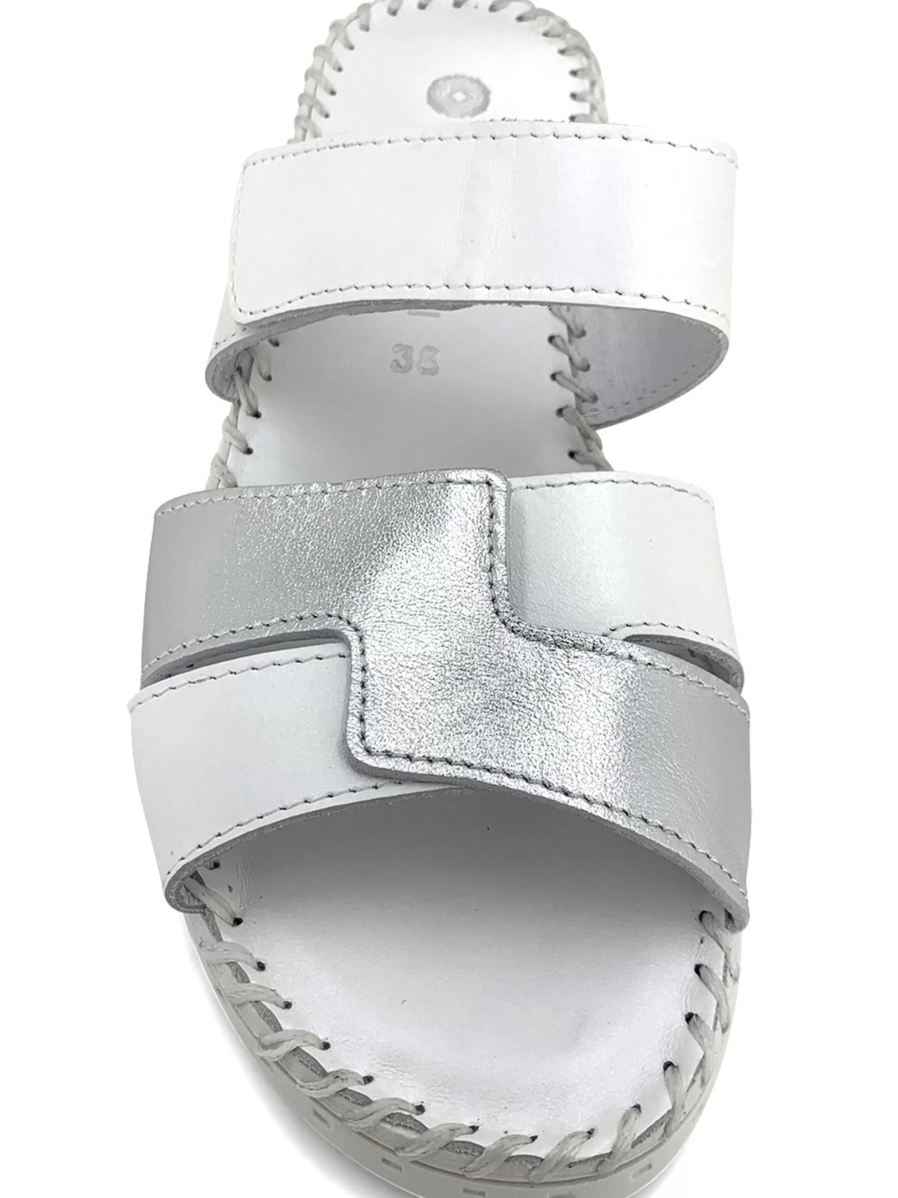 Eric Micael Darien Slide White Silver>ERIC MICHAEL Cheap