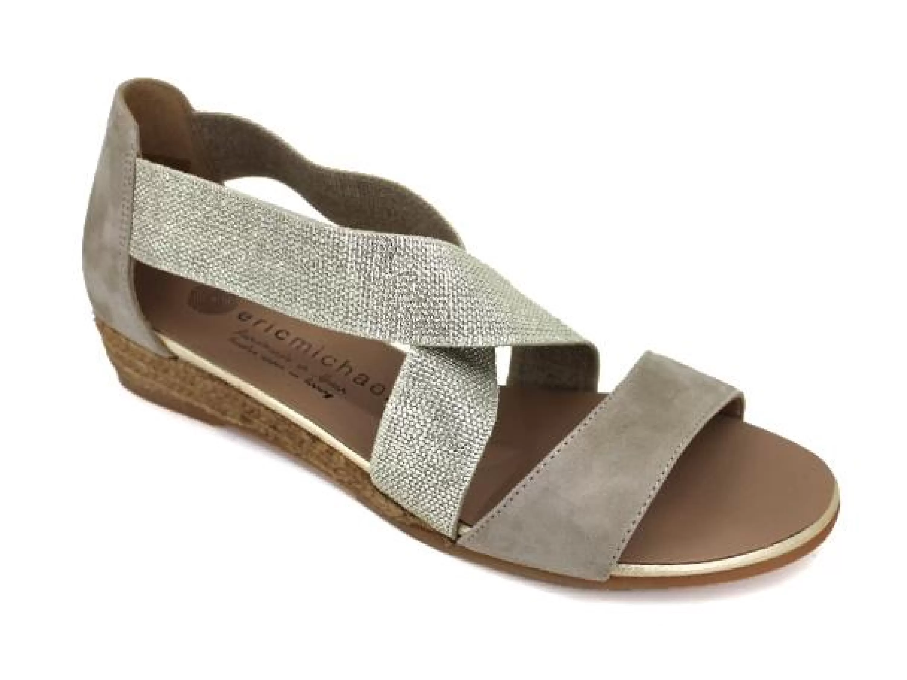 Mia Espadrille Beige Gold>ERIC MICHAEL Fashion