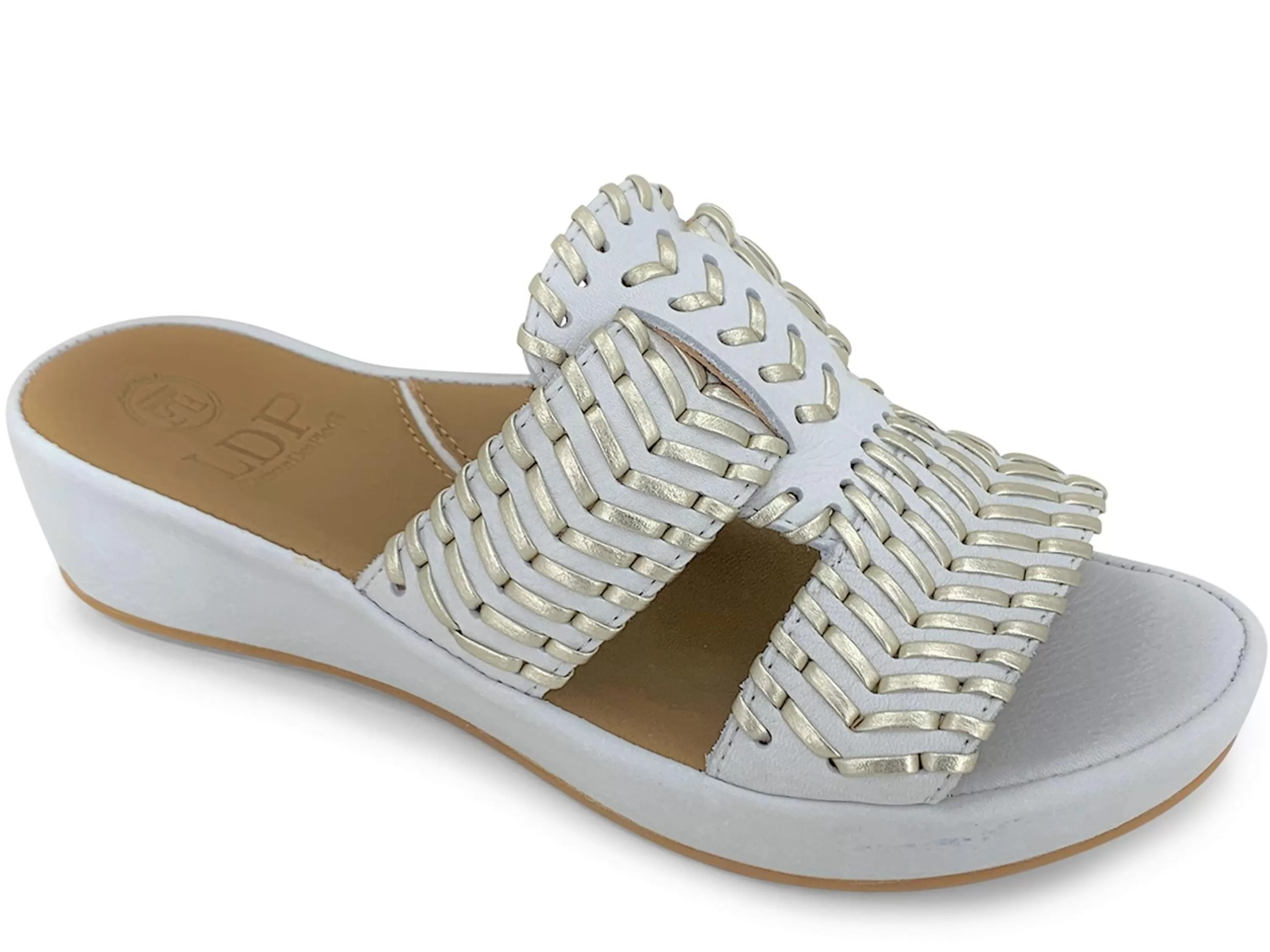 Chorra Slide White Gold>L'AMOUR DES PIEDS Hot
