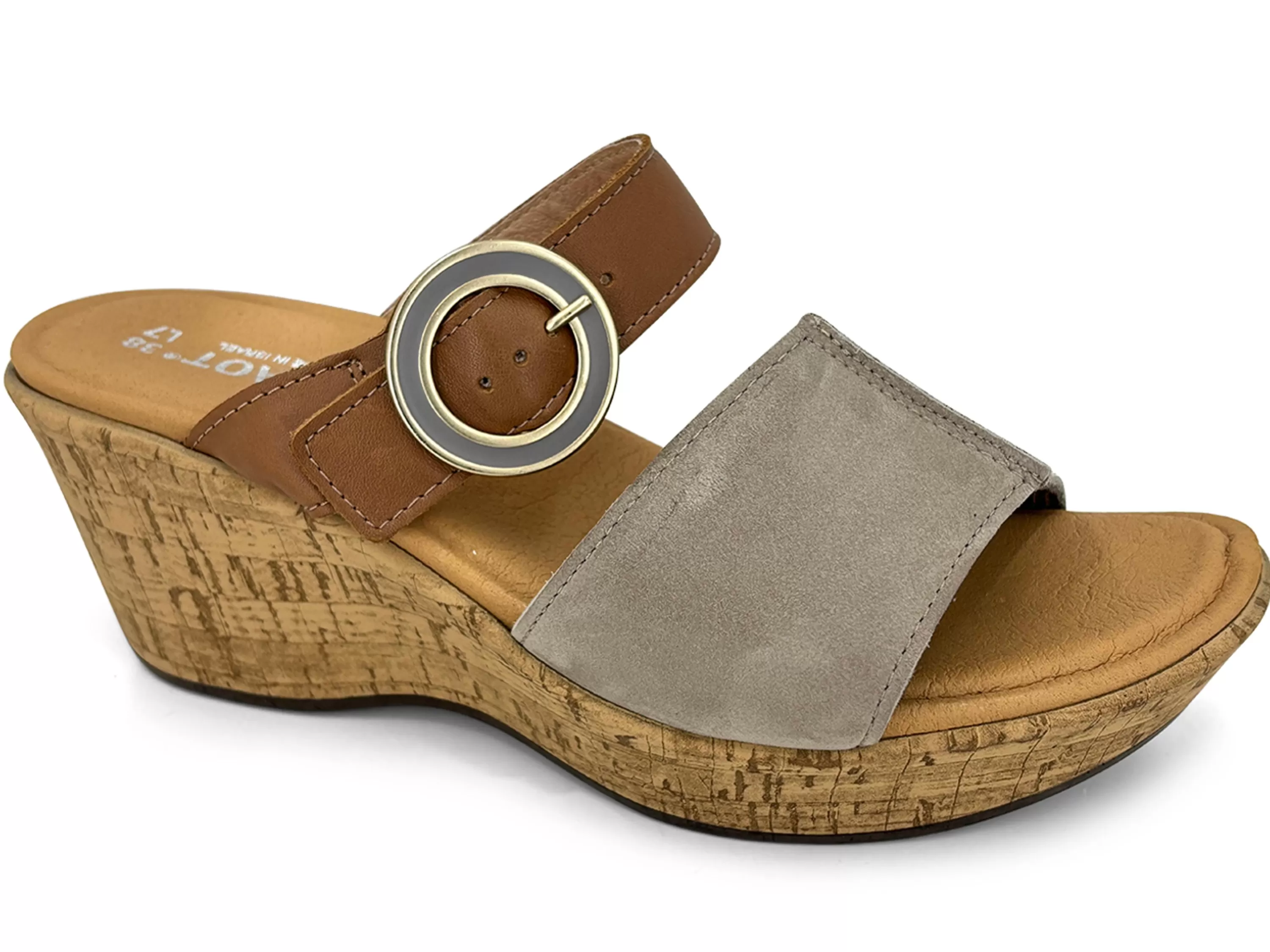 Breezy Platform Slide Sandal Stone Caramel>NAOT Clearance