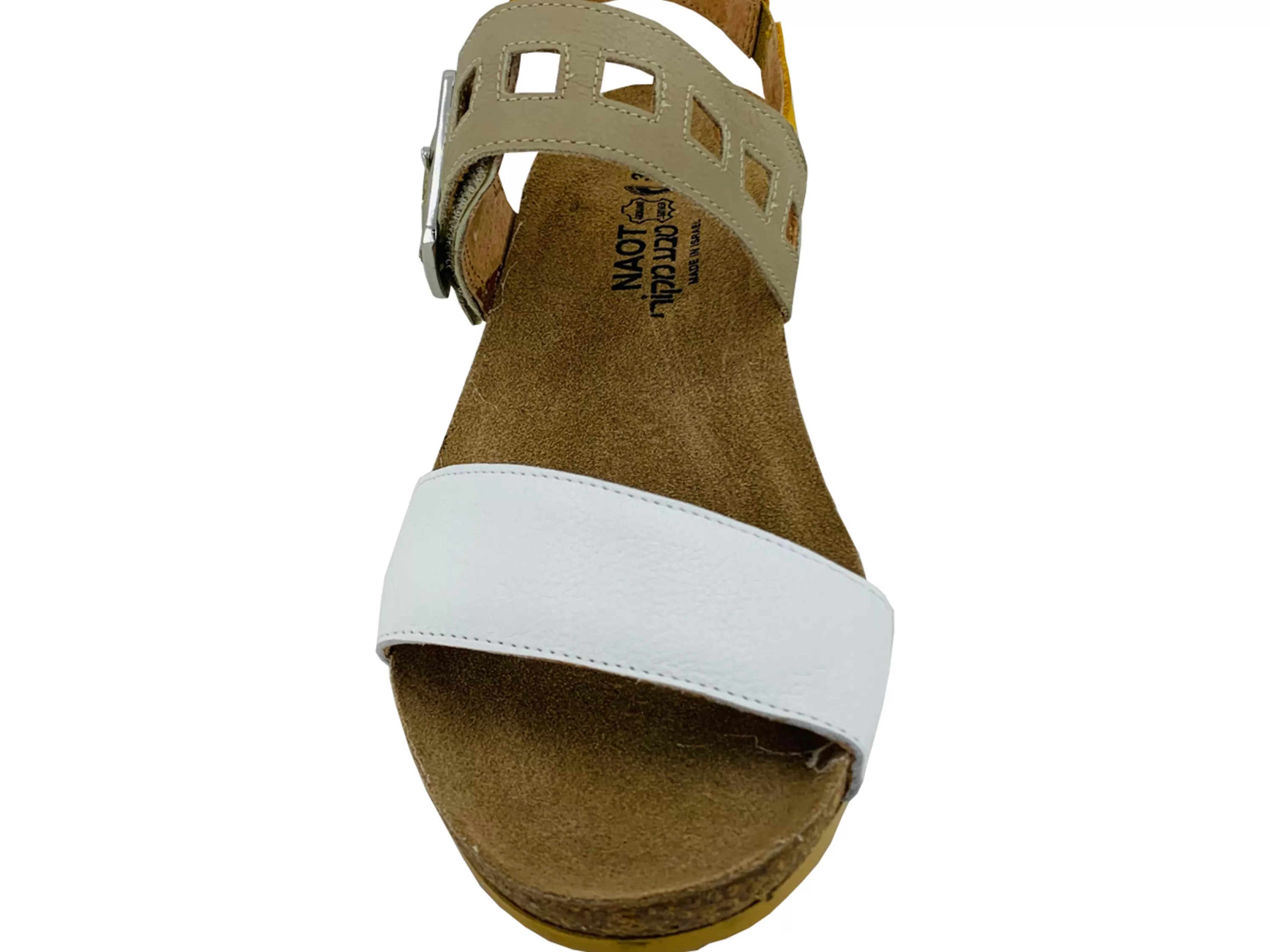 Dynasty Women's Wedge Sandal White Multi>NAOT Discount