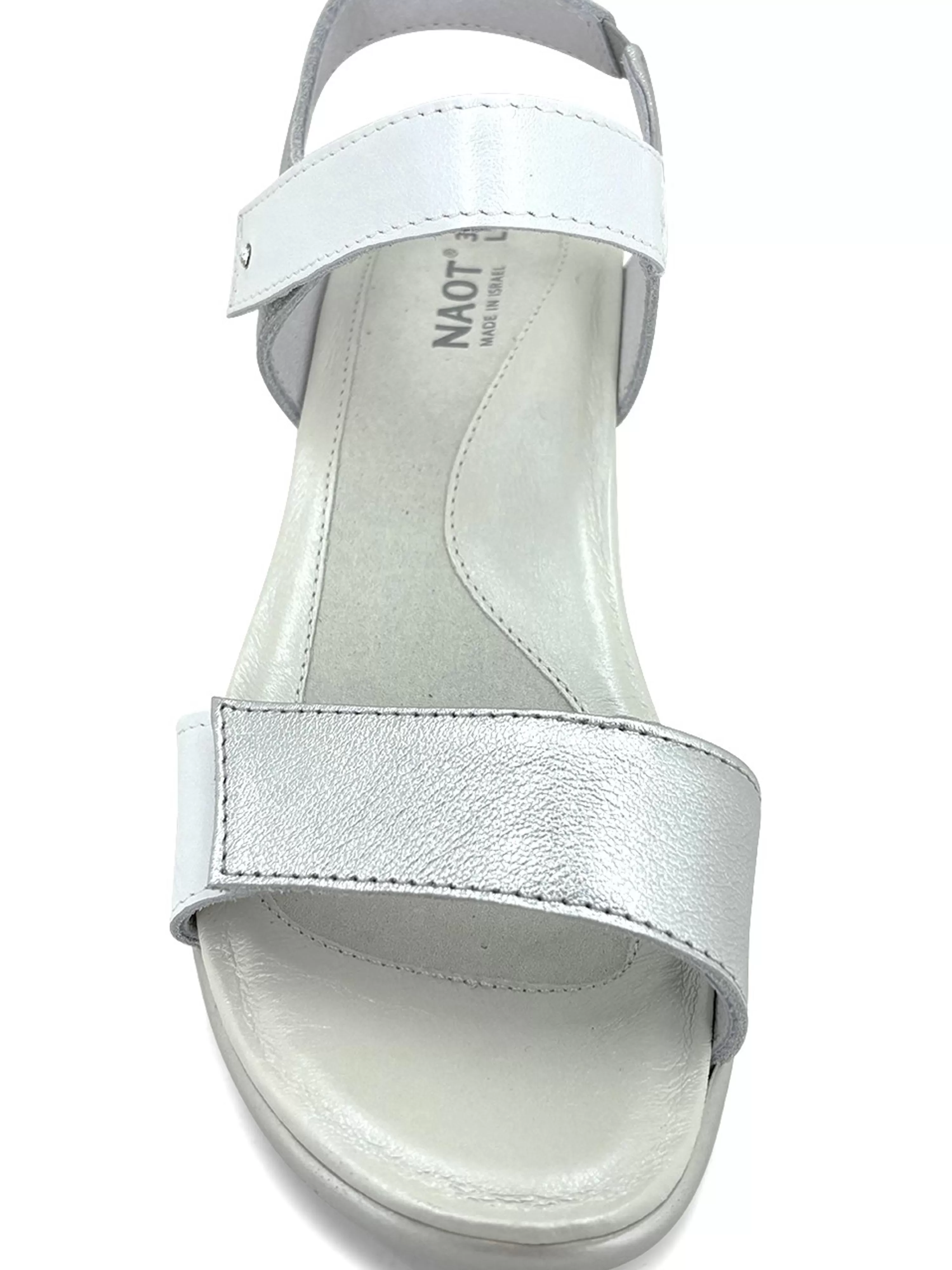 Extant Quarter Strap Heel Silver White>NAOT Best