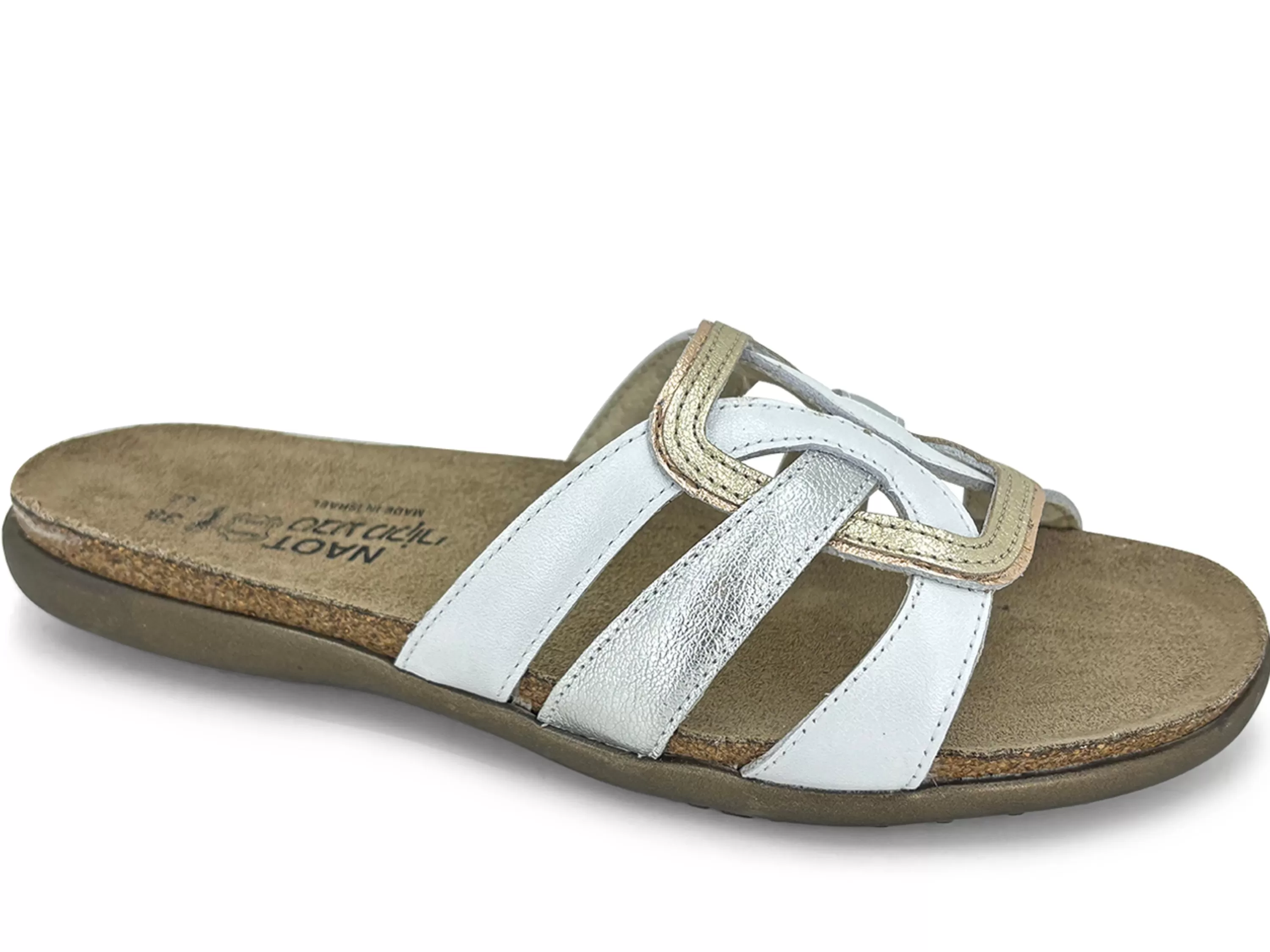 Liv Slide Sandal White Multi>NAOT New