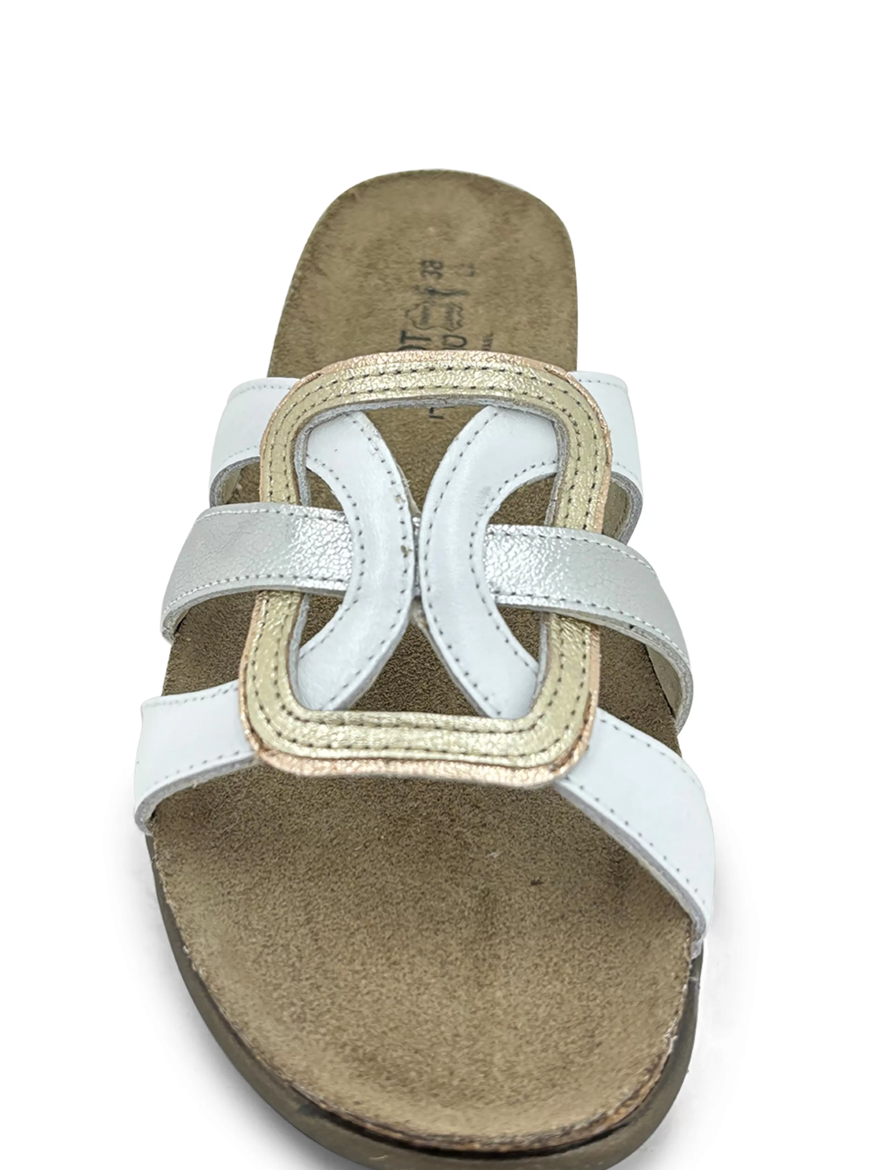 Liv Slide Sandal White Multi>NAOT New