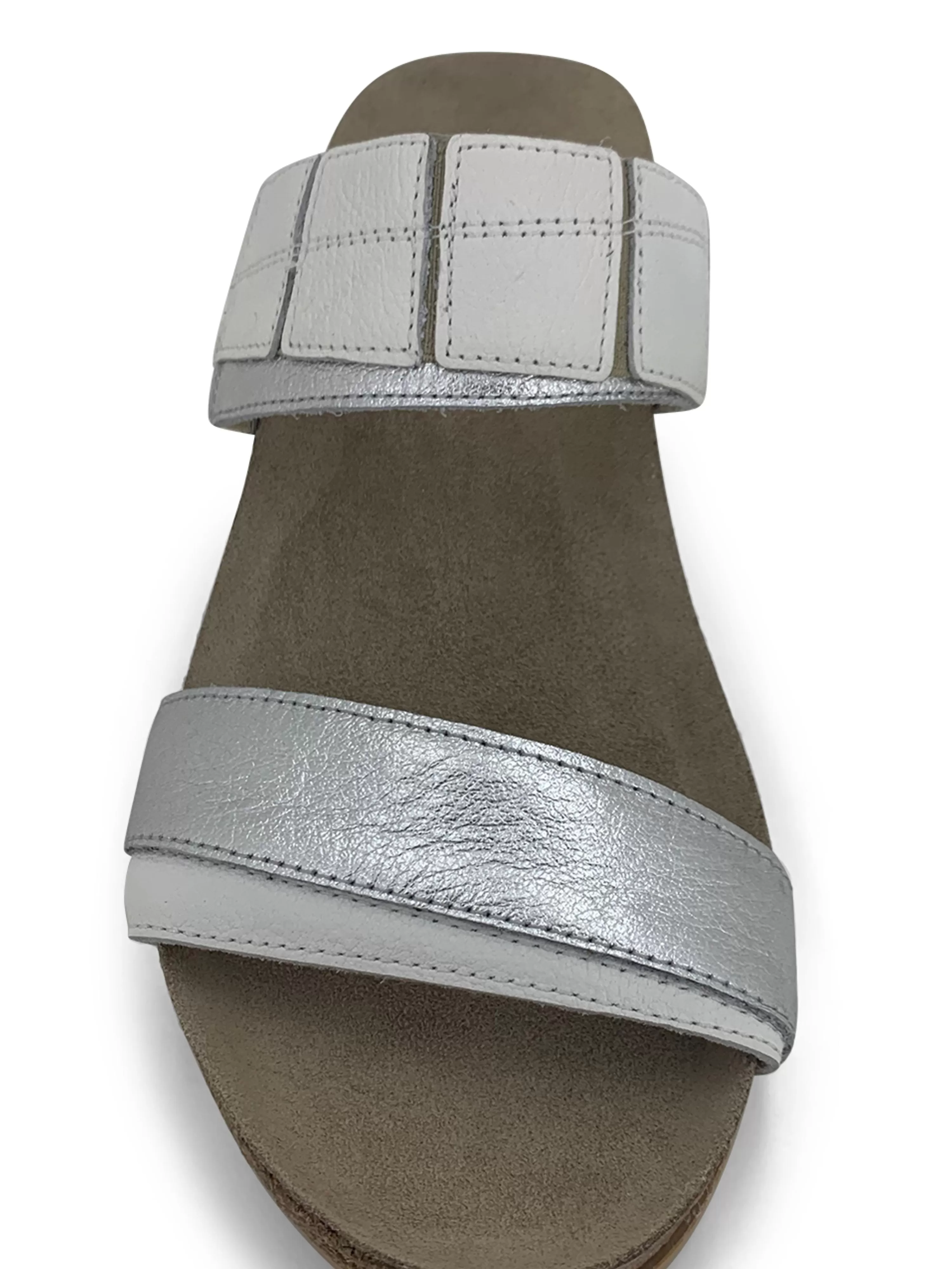 Royalty Wedge Slide White Silver>NAOT Outlet