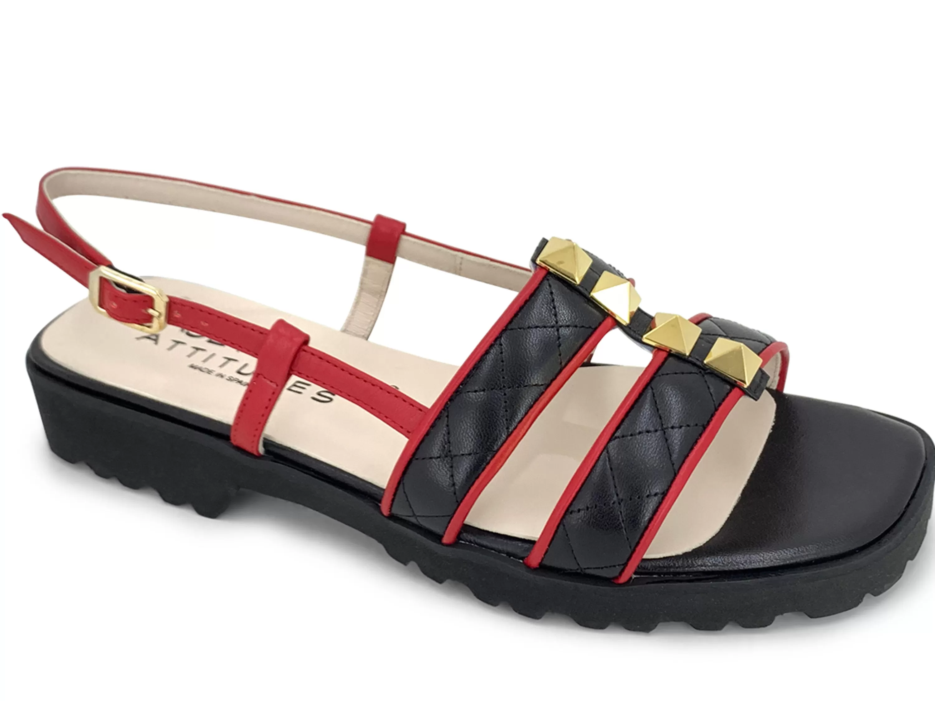 Proud Sling-Back Sandal Black Red>PAUL MAYER Best Sale