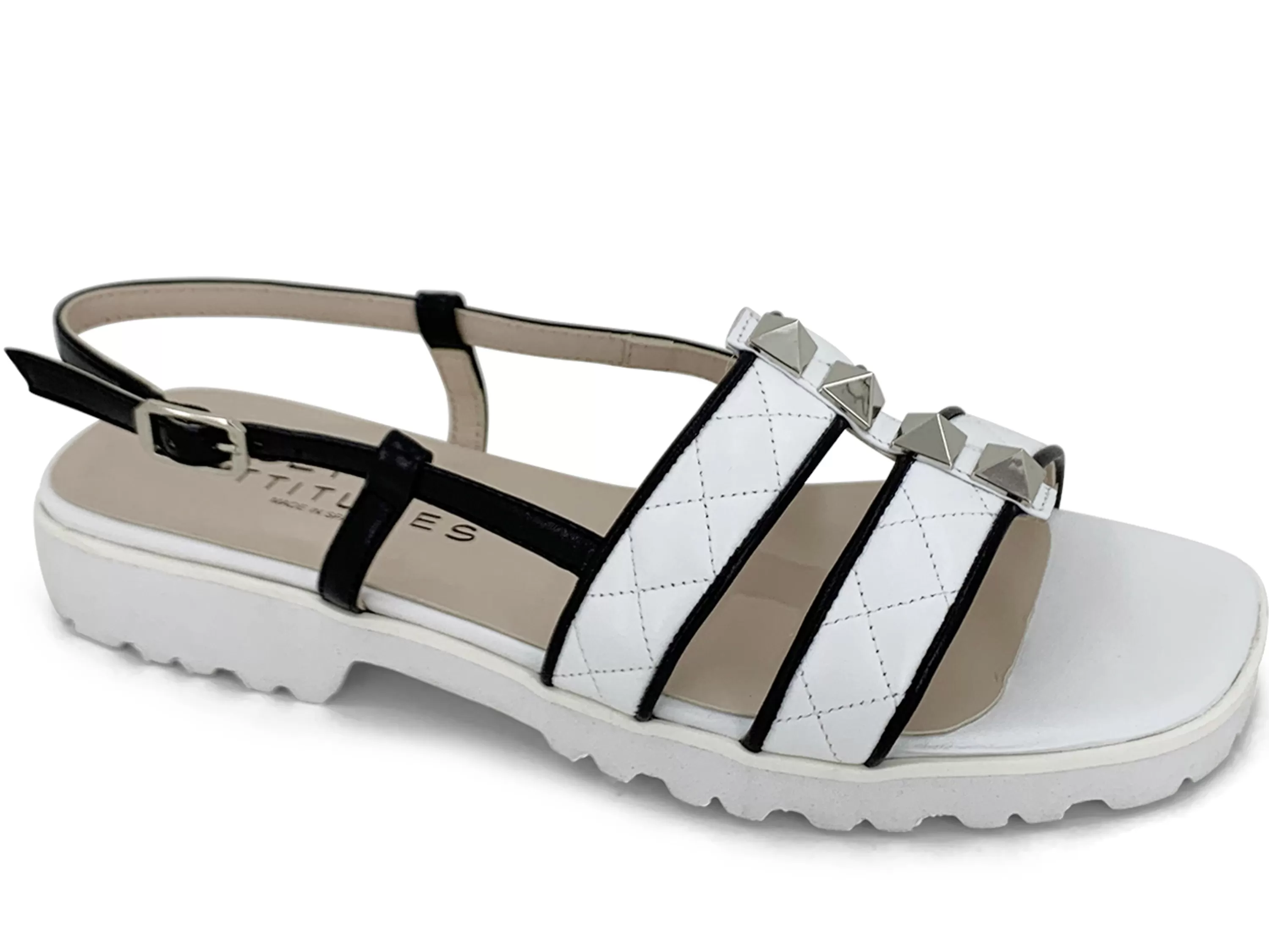 Proud Sling-Back Sandal White Black>PAUL MAYER Best Sale
