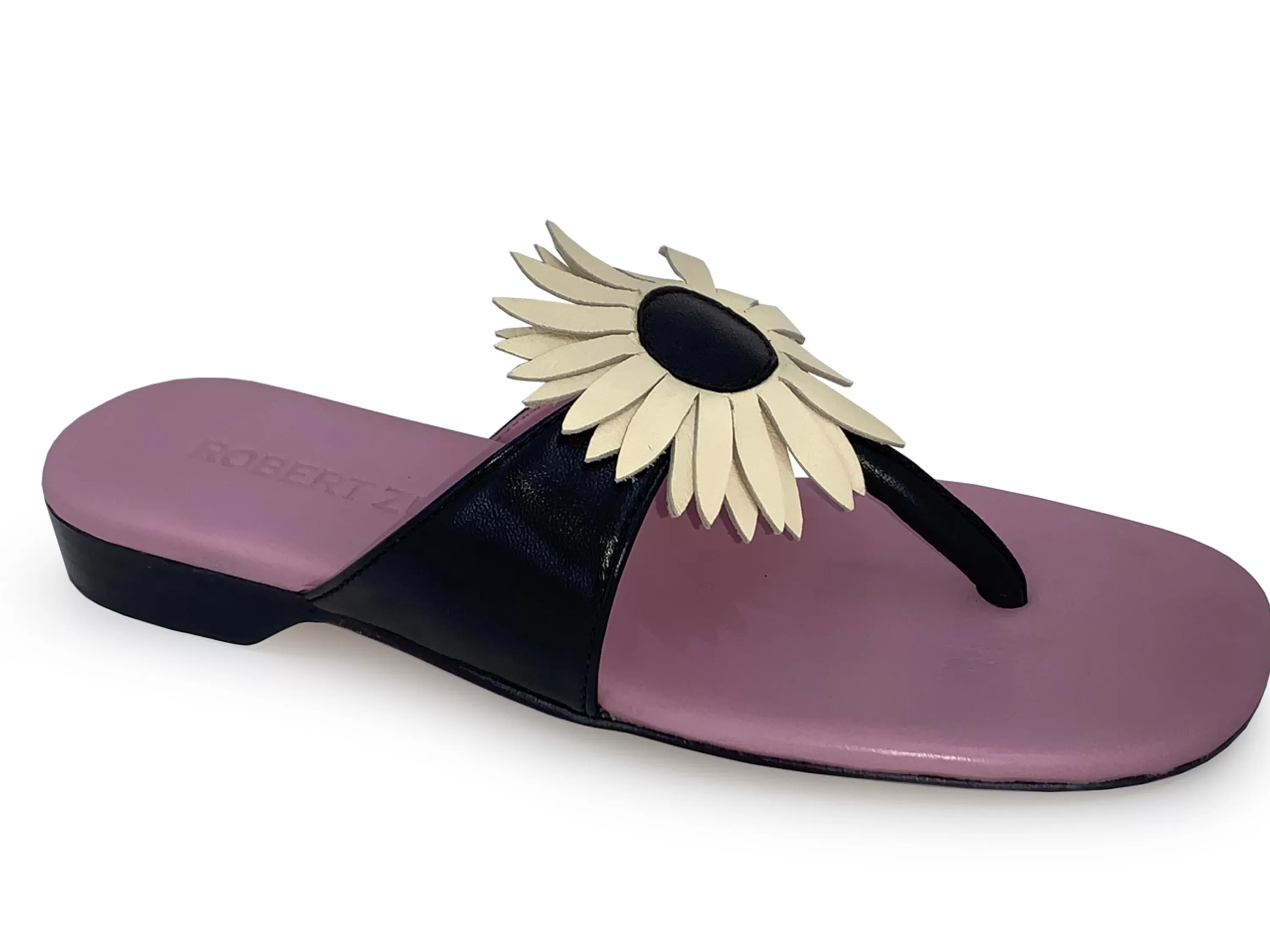 Sunflower Thong Sandal Bone Black>ROBERT ZUR Store